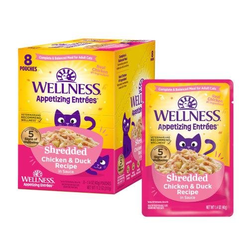 Wellness Cat Appetizing Entrees Shredded Chicken & Duck 1.4oz