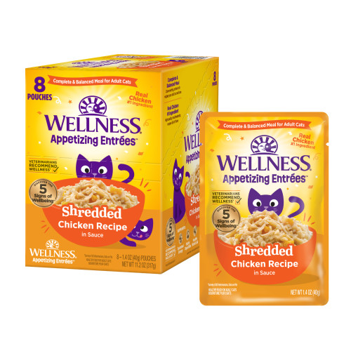 Wellness Cat Appetizing Entrees Shredded Chicken 1.4oz