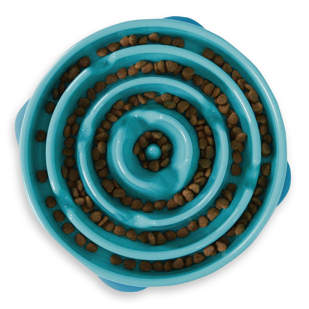 Outward Hound Fun Feeder Mini Slow Feeder Dog Bowl Teal