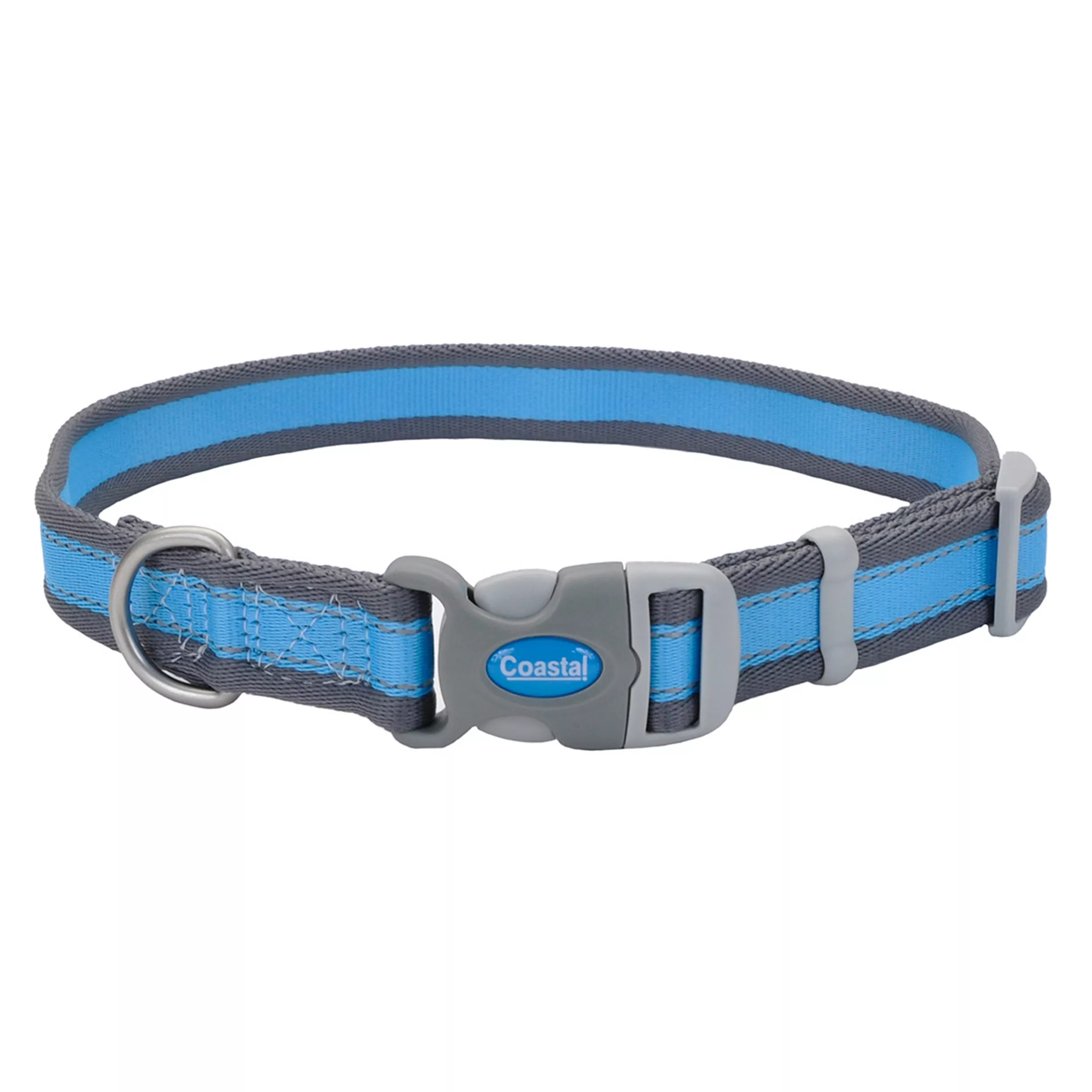 Coastal Pet Attire Pro Reflective Dog Collar 3/4 x 12'' Blue Grey