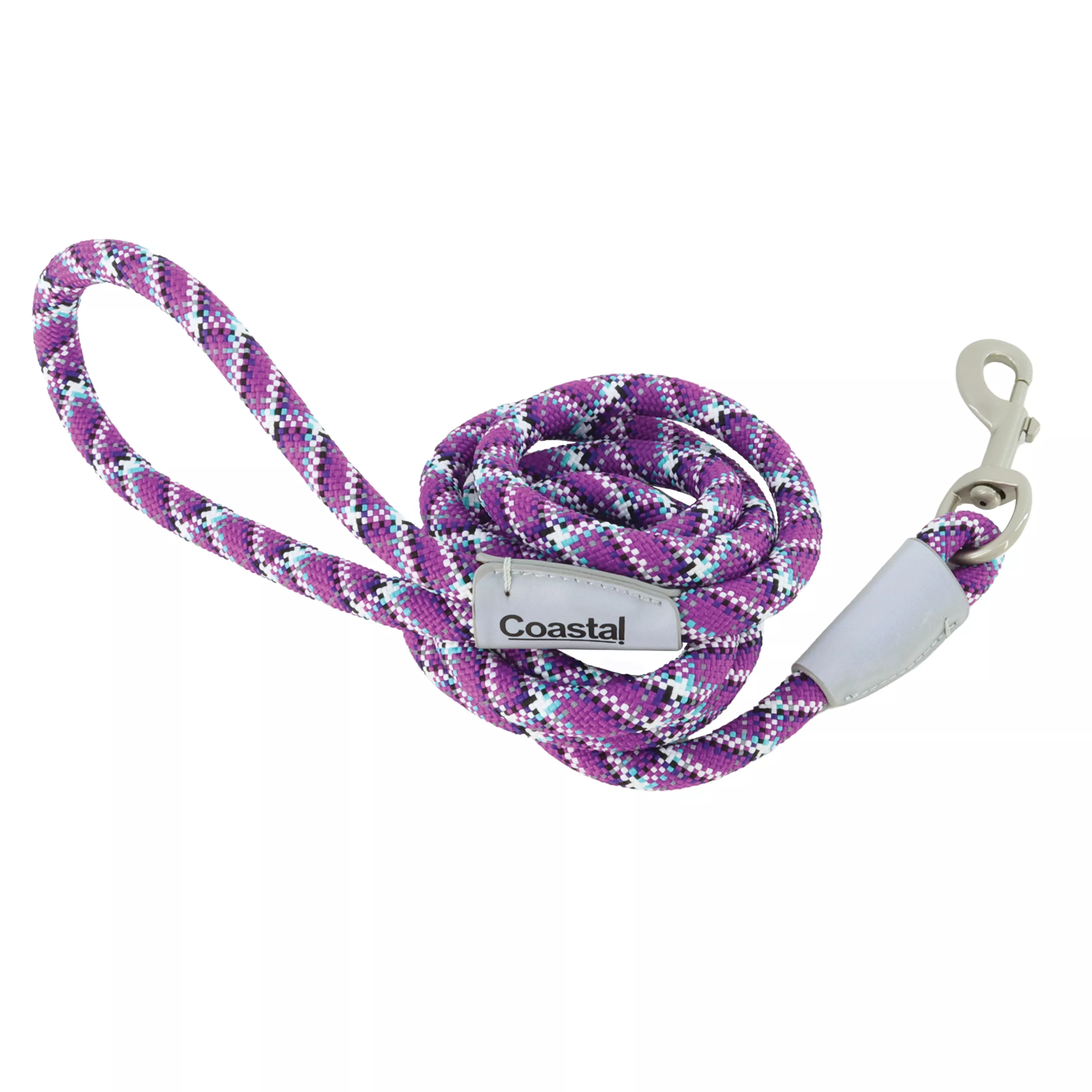 Coastal Pro Active Woven Rope Leash Woven Violet 1" X6'