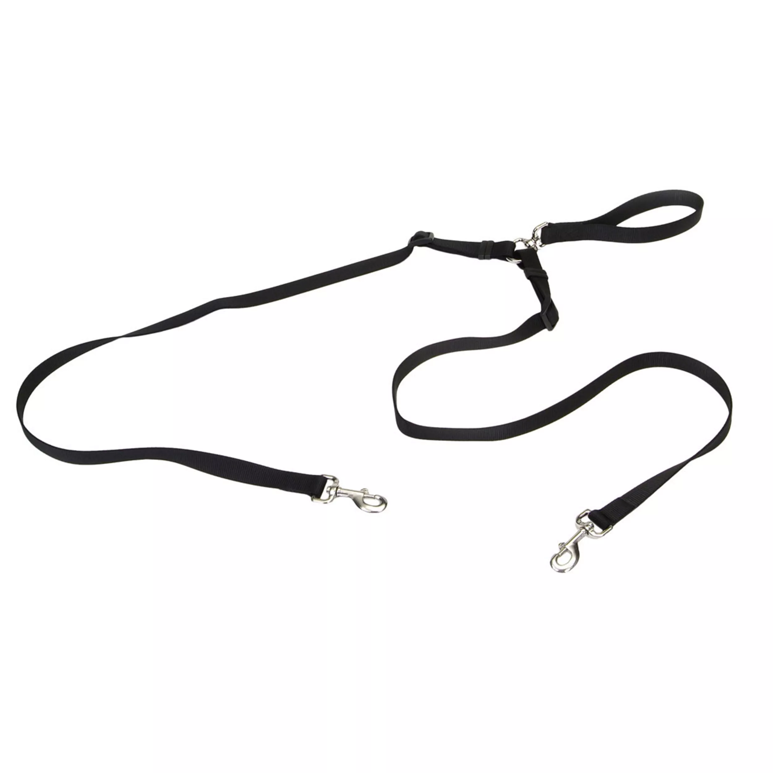 Coastal 2 Dog Tangle-Free Walker Adjustable Nylon Leash 5/8'' x 4' Black