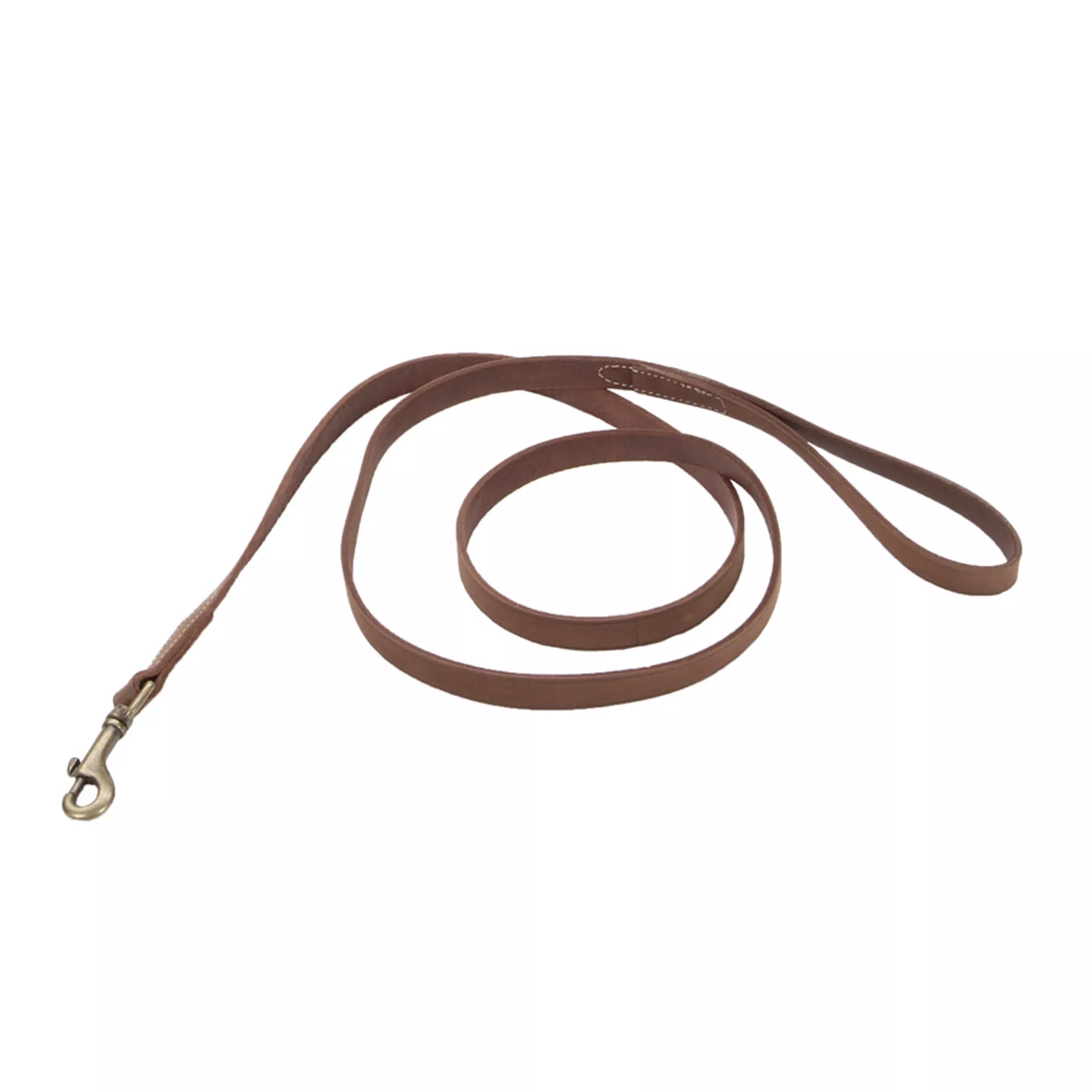 Coastal Rustic Leather Dog Leash 3/4'' x 6' Chocolate