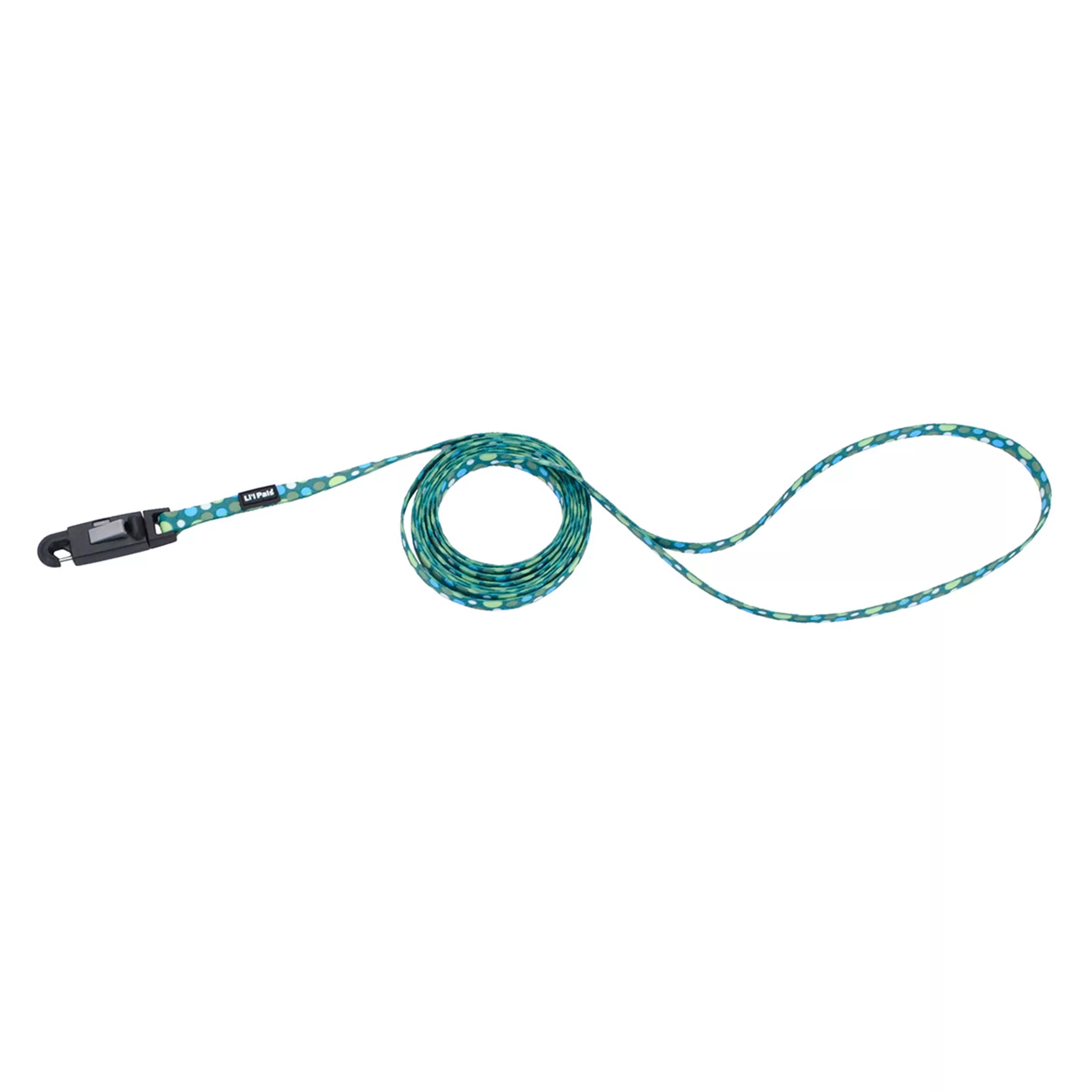 Li'l Pals Adjustable Dog Leash 5/16 x 6' Green Dots