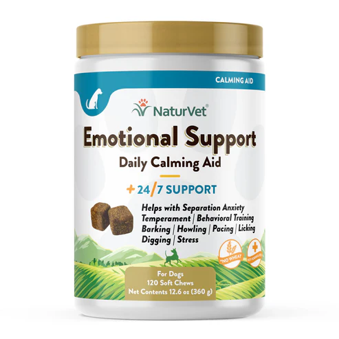 Naturvet Dog Emotional Support Daily Calming Aid Soft Chews 120 Count