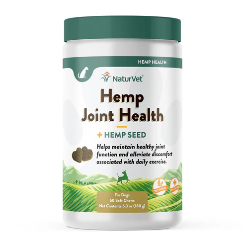 NaturVet Dog Hemp Joint Health Plus Hemp Seed Chews 60 ct