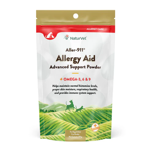 NaturVet Aller-911 Allergy Aid Powder Supplement 9oz