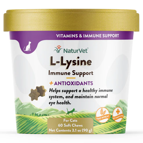 NaturVet Cat L-Lysine Immune Support Plus Antioxidants Chews 60CT