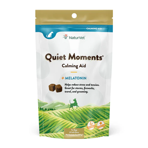 NaturVet Quiet Moments Calming Aid Soft Chews for Dogs 65 CT