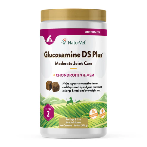 NaturVet Glucosamine DS Hip & Joint Stage 2 + MSM Chews 242 CT