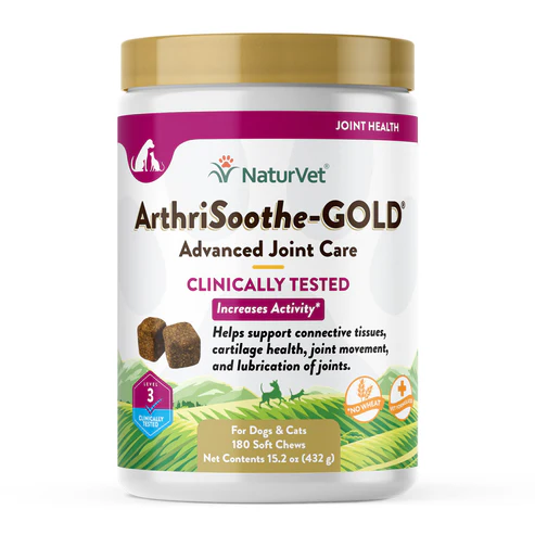 NaturVet ArthriSoothe Gold 3 Chews 180 CT