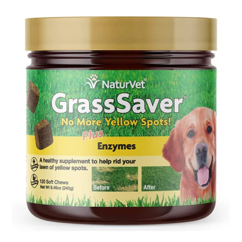 NaturVet Dog GrassSaver Plus Enzymes Chews 120CT