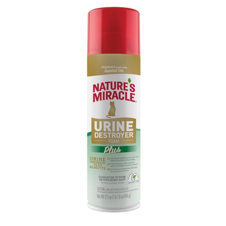 Nature's Miracle Cat Stain Urine Destoryer Foam Plus + Aerosol Spray 17.5oz