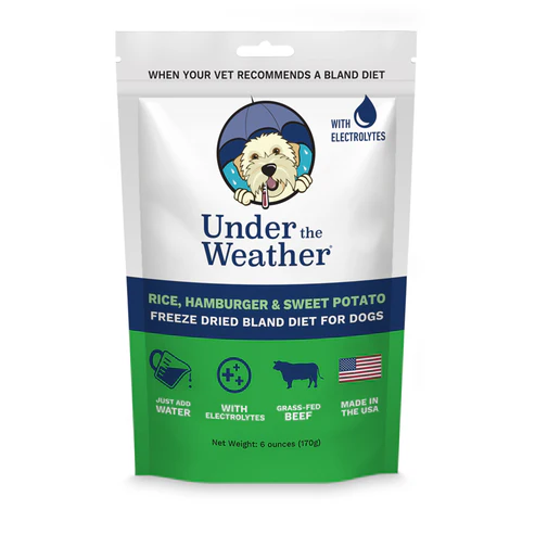 Under the Weather Dog Hamburger Rice SwPotato Freeze Dried Bland Diet 6oz