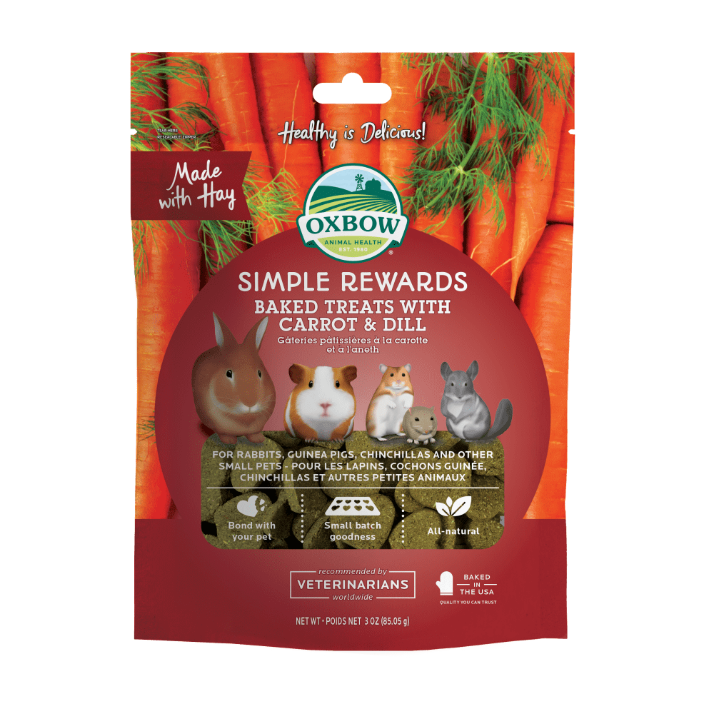 Oxbow Simple Rewards Treats Baked Carrot 3oz