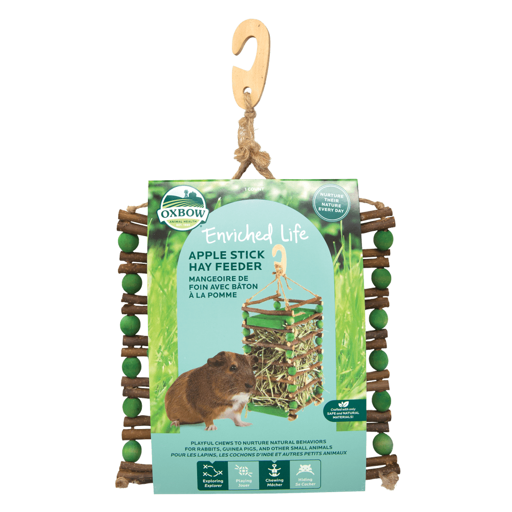 Oxbow Enriched Life Treat Apple Stick Hay Feeder