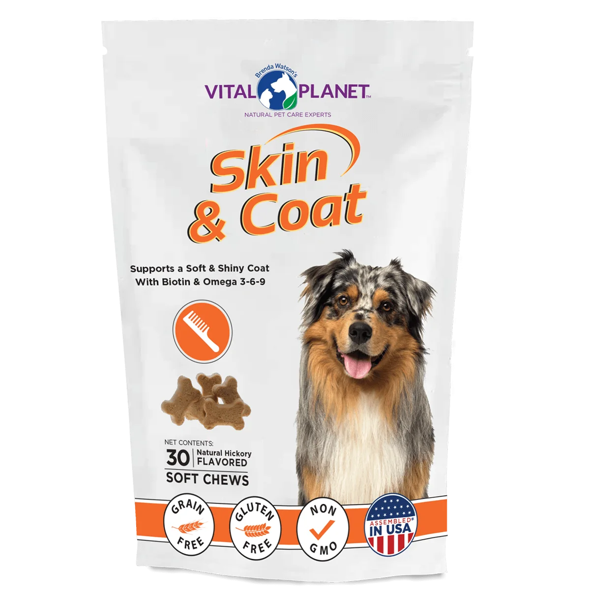 Vital Planet Dog Sking & Coat Hickory Chews 30ct