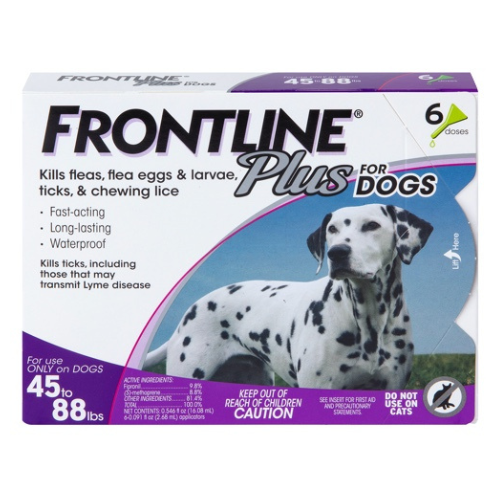 Frontline Plus K9 Flea and Tick Treatment 45-88# 3 Doses