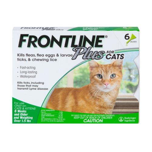 Frontline Plus Cat Flea and Tick Treatment 3 Doses