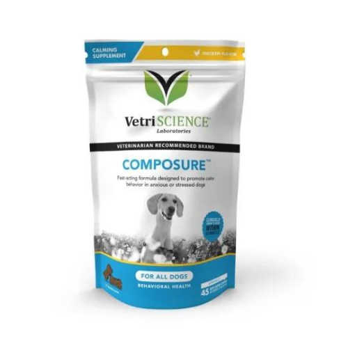 Vetriscience Dog Supplement Composure Chicken Flavor 45 Count