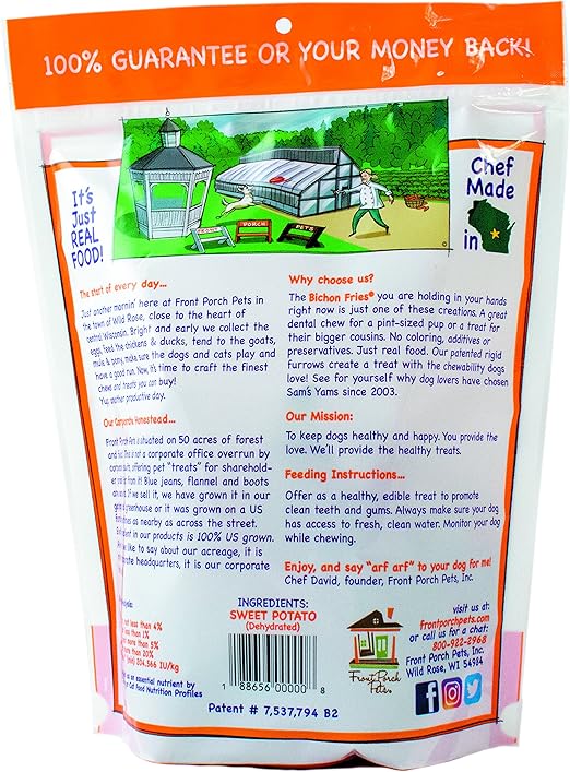 Sam's Yams Bichon Fries Sweet Potato Dog Chews 9oz