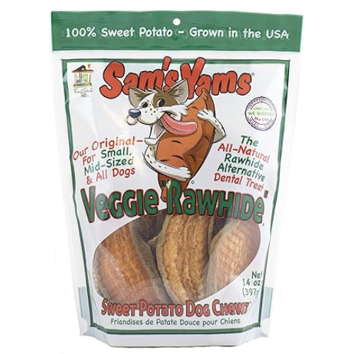 Sam's Yams Dog Chew Veggie Rawhide Sweet Potato 14oz