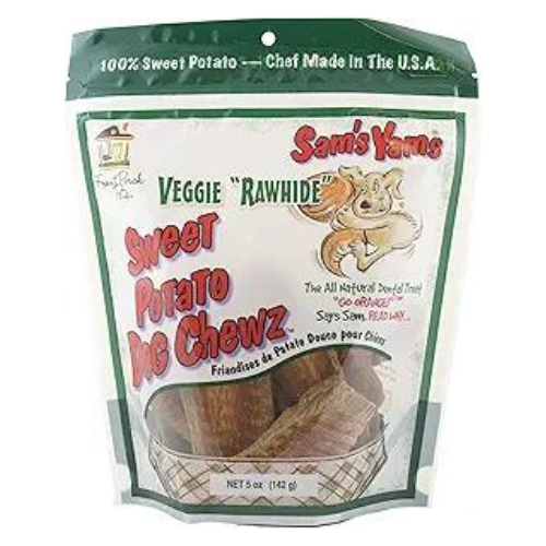 Sam's Yams Dog Chew Veggie Rawhide Sweet Potato 5oz