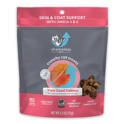 Shameless Cat Treats Crunchy Yam Good Salmon 2.5oz