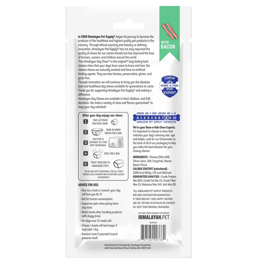 Himalayan Dog Chew Medium Cheese & Bacon 2.3oz