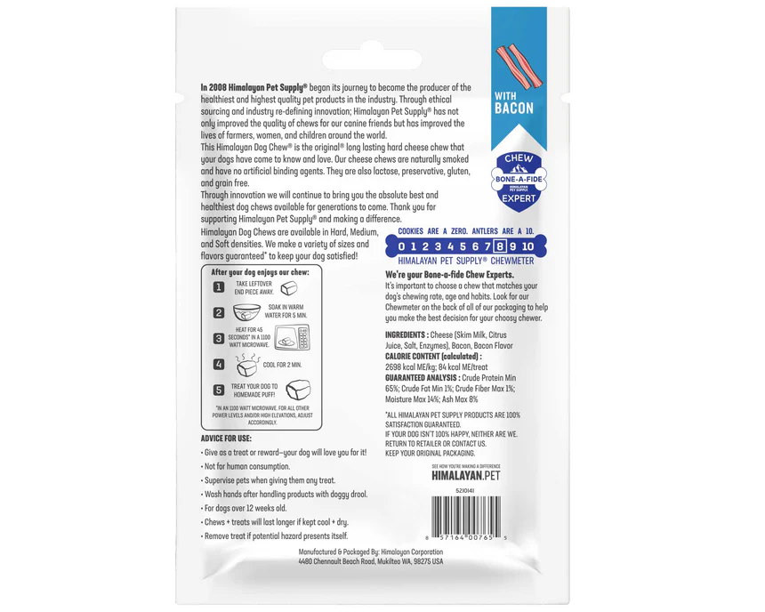 Himalayan Dog Chews Small Cheese & Bacon 3.3oz