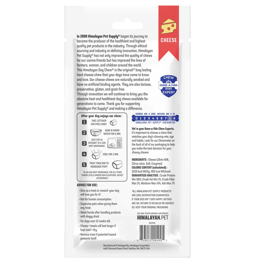 Himalayan Dog Chew Large Cheese 3.3oz
