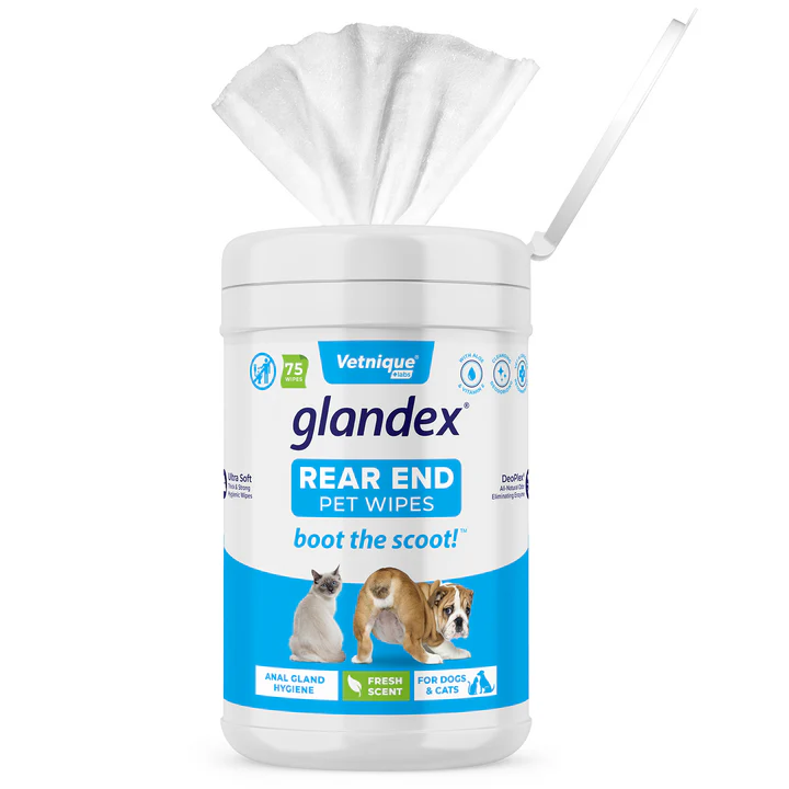 Glandex Anal Gland & Hygienic Pet Wipes 75 Count