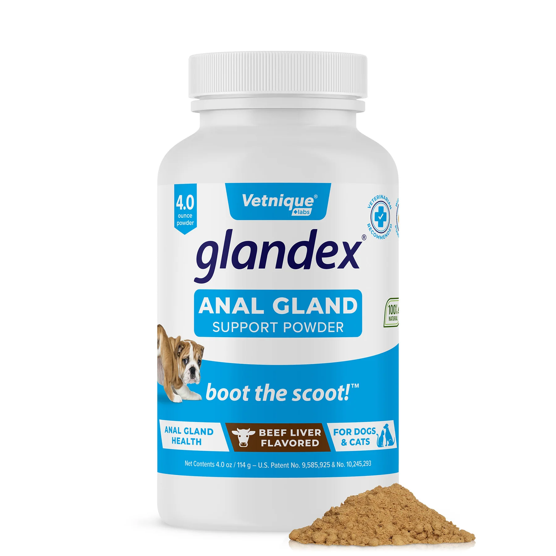 Glandex Anal Gland Powder For Pets Beef Liver Flavored 4oz