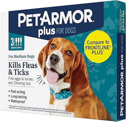 Pet Armor Plus Flea & Tick Prevention Medium Dogs 23-42# 3 Dose