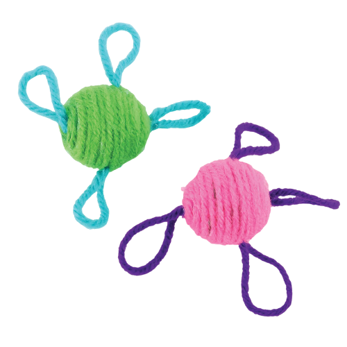 Turbo Wool Ball Cat Toy 4.75'' Assorted
