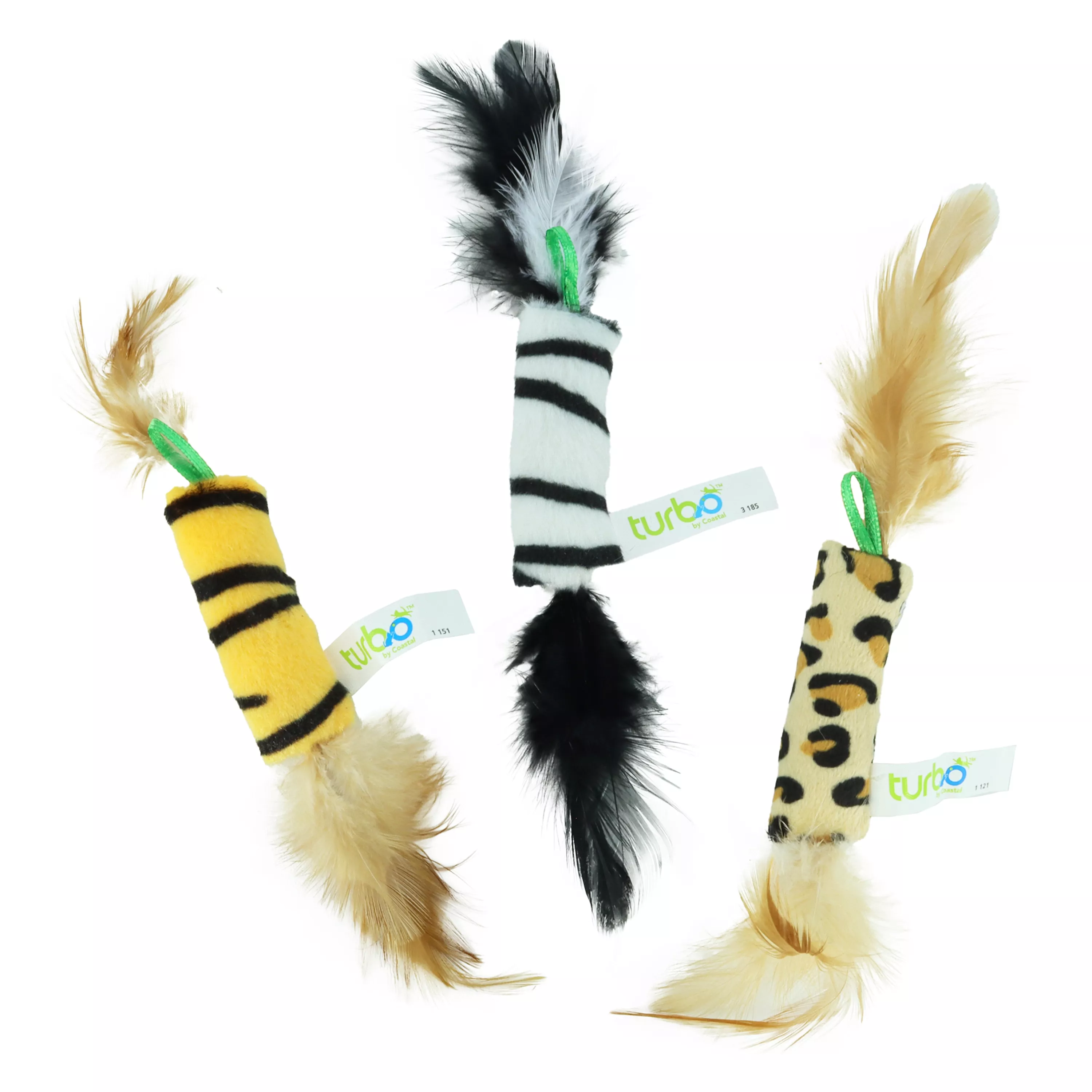 Turbo Feather Cat Toy 8'' Assorted