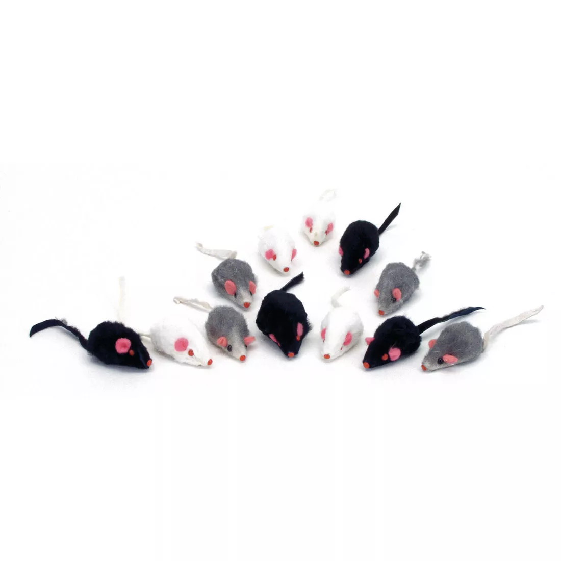 Turbo Fur Mice Cat Toy 12 Pack Assorted