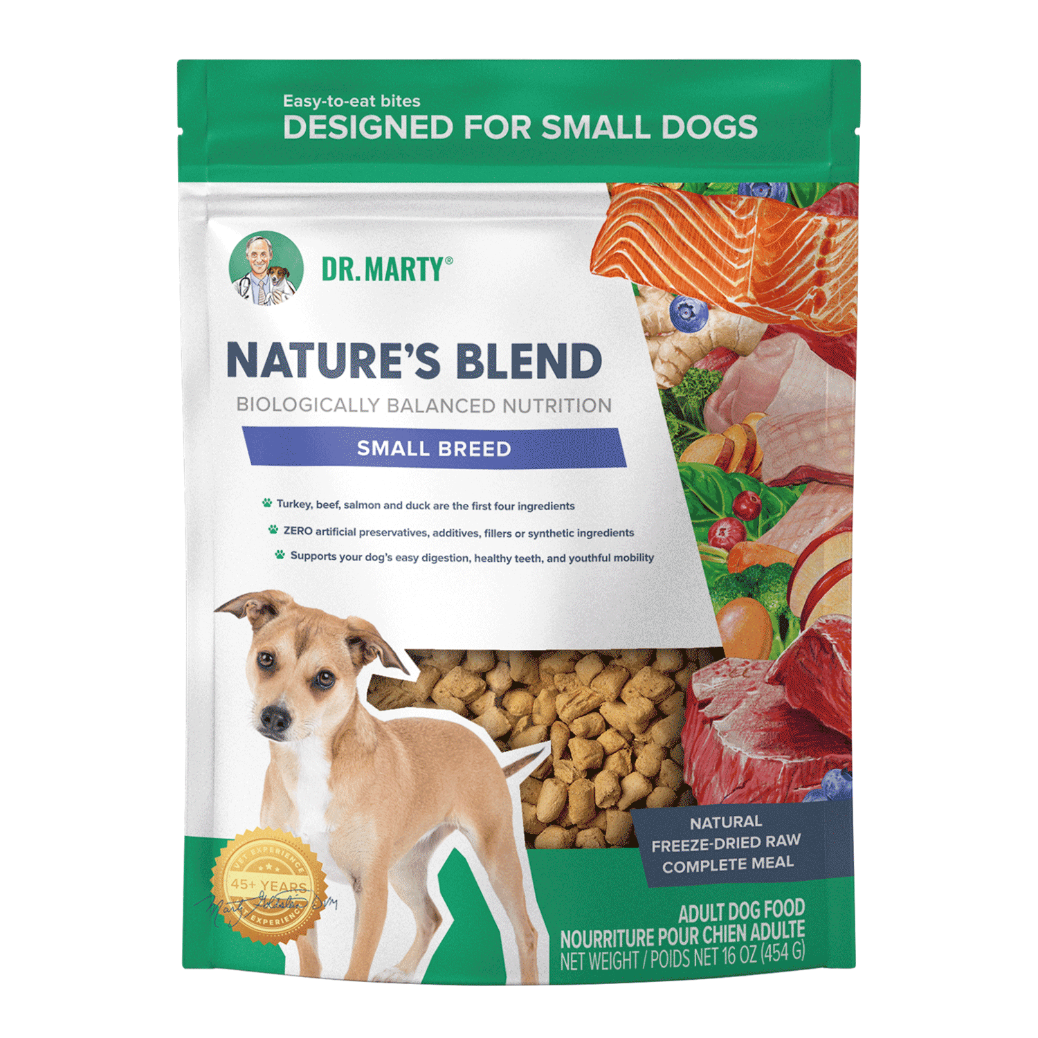 Dr Marty Dog Food Freeze Dried Raw Natures Blend Small Breed 80oz