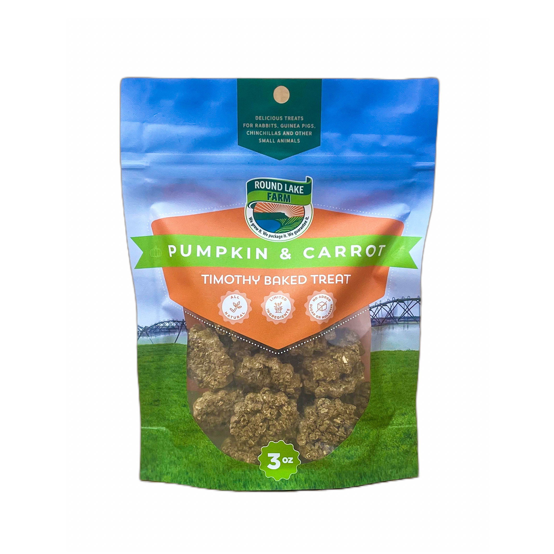 Round Lake Farm Carrot & Pumpkin Timothy Baked Small Animal Treat 3oz