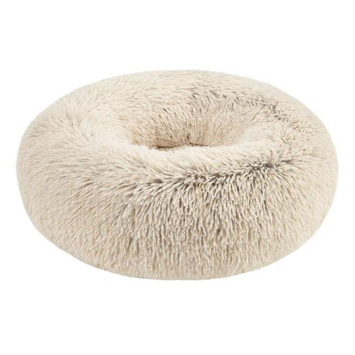 Petcrest Dog Bed Fur Donut Tan 24X6"