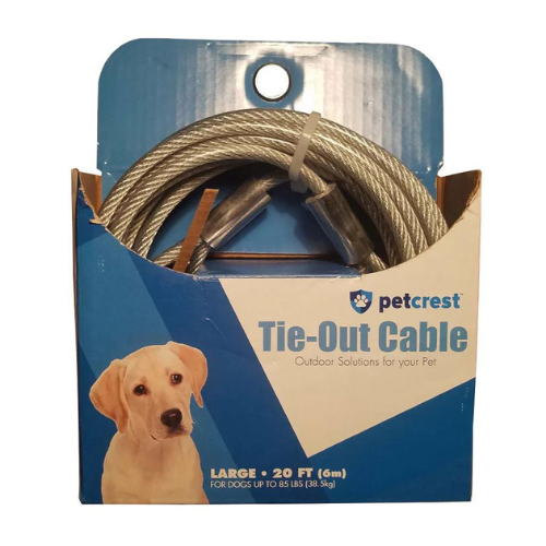 Petcrest Dog Tie Out Cable Heavy 20'