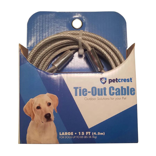 Petcrest Dog Tie Out Cable Heavy 15'