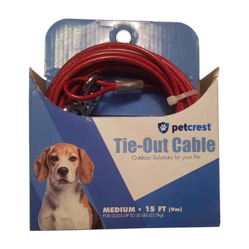 Petcrest Dog Tie Out Cable Medium 15'