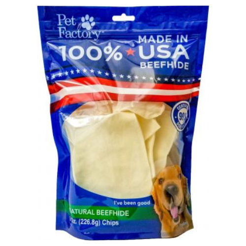 Pet Factory USA Dog Beefhide Chips 8oz