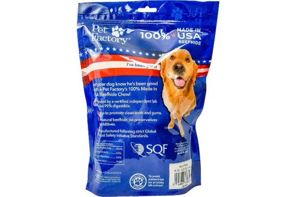 Pet Factory Dog Chews Beefhide Chips 8oz