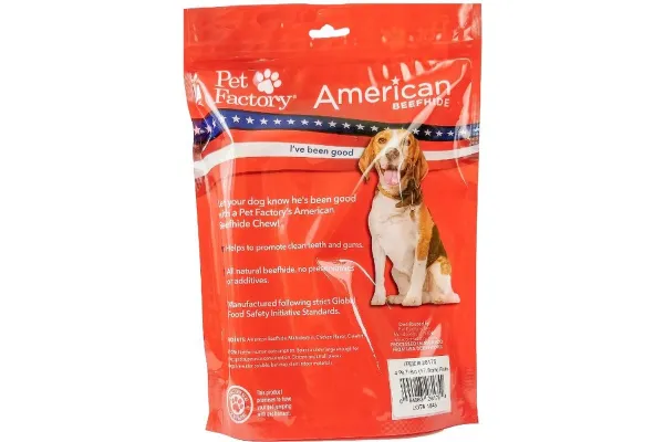 Pet Factory Dog Chews Chicken Flavor Bones 7-8'' 4pk