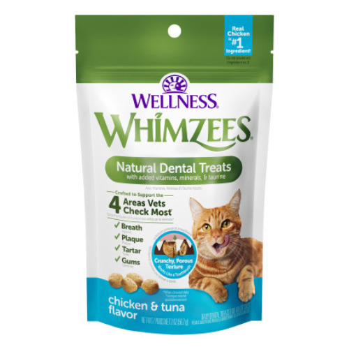 Whimzees Cat Treats Dental Chicken Tuna 2oz