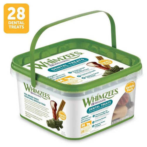 Whimzees Dental Chews Variety Pack Medium 28 Count