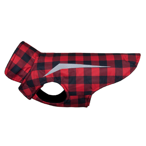 RC Pets Shasta Dog Coat Red Buffalo Plaid 30