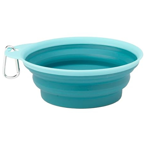 Petraeous Casey's Collapsible Pet Bowl 1 Cup Aqua